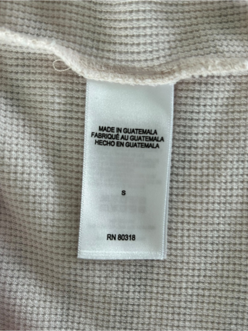 4/$20 Lucky Brand Fender Graphic Thermal Waffle Knit Top Small Rock Band Tee - Picture 4 of 5